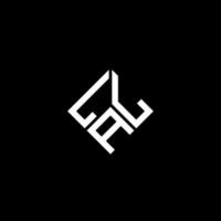 ll brief logo ontwerp op zwarte achtergrond. lal creatieve initialen brief logo concept. lal brief ontwerp. vector