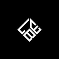 lbe brief logo ontwerp op zwarte achtergrond. lbe creatieve initialen brief logo concept. lbe brief ontwerp. vector