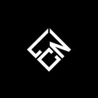 lcn brief logo ontwerp op zwarte achtergrond. lcn creatieve initialen brief logo concept. lcn brief ontwerp. vector
