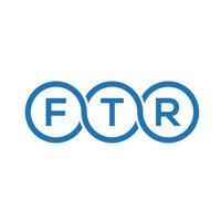 FTR brief logo ontwerp op zwarte achtergrond. ftr creatieve initialen brief logo concept. ftr brief ontwerp. vector