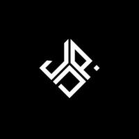 jdp brief logo ontwerp op zwarte achtergrond. jdp creatieve initialen brief logo concept. jdp brief ontwerp. vector