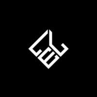 le letter logo ontwerp op zwarte achtergrond. lel creatieve initialen brief logo concept. le brief ontwerp. vector