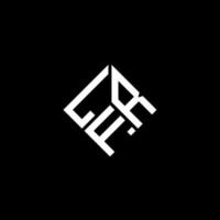 lfr brief logo ontwerp op zwarte achtergrond. lfr creatieve initialen brief logo concept. lfr brief ontwerp. vector