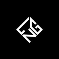 LNG brief logo ontwerp op zwarte achtergrond. lng creatieve initialen brief logo concept. lng brief ontwerp. vector