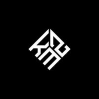 kmz brief logo ontwerp op zwarte achtergrond. kmz creatieve initialen brief logo concept. kmz brief ontwerp. vector