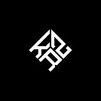 krz brief logo ontwerp op zwarte achtergrond. krz creatieve initialen brief logo concept. krz brief ontwerp. vector