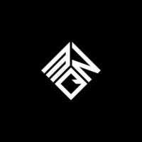 mqn brief logo ontwerp op zwarte achtergrond. mqn creatieve initialen brief logo concept. mqn brief ontwerp. vector