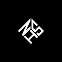NH brief logo ontwerp op zwarte achtergrond. nhs creatieve initialen brief logo concept. nhs-briefontwerp. vector