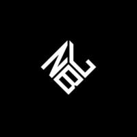 NBL brief logo ontwerp op zwarte achtergrond. nbl creatieve initialen brief logo concept. nbl brief ontwerp. vector