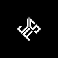 jfs brief logo ontwerp op zwarte achtergrond. jfs creatieve initialen brief logo concept. jfs-briefontwerp. vector
