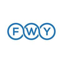 fwy brief logo ontwerp op zwarte achtergrond. fwy creatieve initialen brief logo concept. fwy brief ontwerp. vector