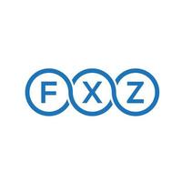 fxz brief logo ontwerp op zwarte achtergrond. fxz creatieve initialen brief logo concept. fxz brief ontwerp. vector