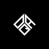 oqa brief logo ontwerp op zwarte achtergrond. oqa creatieve initialen brief logo concept. oqa-briefontwerp. vector