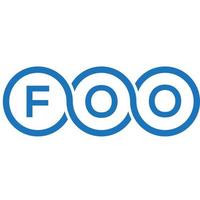 foo brief logo ontwerp op zwarte achtergrond. foo creatieve initialen brief logo concept. foo brief ontwerp. vector