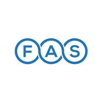 Fas brief logo ontwerp op zwarte achtergrond. fas creatieve initialen brief logo concept. fas brief ontwerp. vector