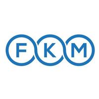 fkm brief logo ontwerp op zwarte achtergrond. fkm creatieve initialen brief logo concept. fkm brief ontwerp. vector