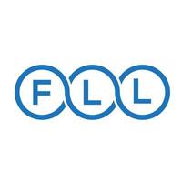 FL brief logo ontwerp op zwarte achtergrond. fll creatieve initialen brief logo concept. fl brief ontwerp. vector