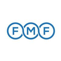 fmf brief logo ontwerp op zwarte achtergrond. fmf creatieve initialen brief logo concept. fmf brief ontwerp. vector