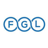 fgl brief logo ontwerp op zwarte achtergrond. fgl creatieve initialen brief logo concept. fgl brief ontwerp. vector