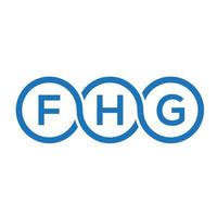 FG brief logo ontwerp op zwarte achtergrond. fhg creatieve initialen brief logo concept. fhg brief ontwerp. vector