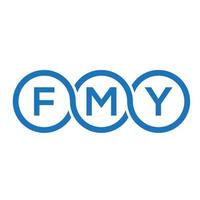 fmy brief logo ontwerp op zwarte achtergrond. fmy creatieve initialen brief logo concept. fmy brief ontwerp. vector