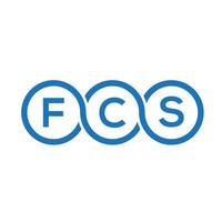 FCS brief logo ontwerp op zwarte achtergrond. fcs creatieve initialen brief logo concept. fcs brief ontwerp. vector