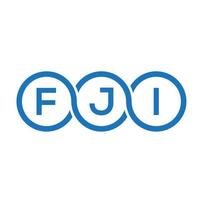 fji brief logo ontwerp op zwarte achtergrond. fji creatieve initialen brief logo concept. fji brief ontwerp. vector