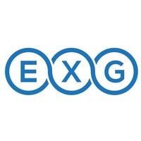 exg brief logo ontwerp op zwarte achtergrond. exg creatieve initialen brief logo concept. exg brief ontwerp. vector