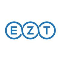 ezt letter logo ontwerp op zwarte achtergrond. ezt creatieve initialen brief logo concept. ezt brief ontwerp. vector