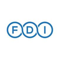 fdi brief logo ontwerp op zwarte achtergrond. fdi creatieve initialen brief logo concept. fdi brief ontwerp. vector