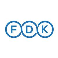 fdk brief logo ontwerp op zwarte achtergrond. fdk creatieve initialen brief logo concept. fdk brief ontwerp. vector