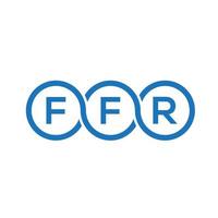 ffr brief logo ontwerp op zwarte achtergrond. ffr creatieve initialen brief logo concept. ffr brief ontwerp. vector