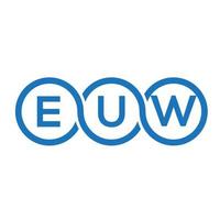 euw letter logo ontwerp op zwarte achtergrond. euw creatieve initialen brief logo concept. euw brief ontwerp. vector