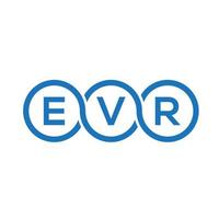 evr brief logo ontwerp op zwarte achtergrond. evr creatieve initialen brief logo concept. evr brief ontwerp. vector