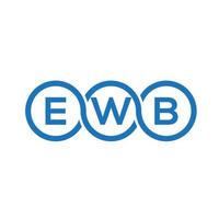 ewb brief logo ontwerp op zwarte achtergrond. ewb creatieve initialen brief logo concept. ewb brief ontwerp. vector