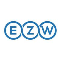 ezw brief logo ontwerp op zwarte achtergrond. ezw creatieve initialen brief logo concept. ezw brief ontwerp. vector