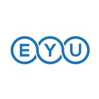 eyu brief logo ontwerp op zwarte achtergrond. eyu creatieve initialen brief logo concept. eyu-briefontwerp. vector