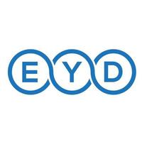 eyd brief logo ontwerp op zwarte achtergrond. eyd creatieve initialen brief logo concept. eyd brief ontwerp. vector