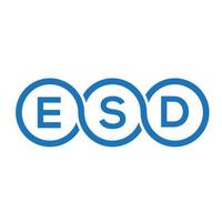 esd brief logo ontwerp op zwarte achtergrond. esd creatieve initialen brief logo concept. esd-briefontwerp. vector