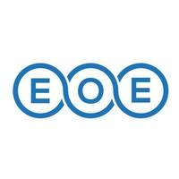 EOE brief logo ontwerp op zwarte achtergrond. eoe creatieve initialen brief logo concept. eoe brief ontwerp. vector