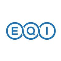 eqi brief logo ontwerp op zwarte achtergrond. eqi creatieve initialen brief logo concept. eqi-letterontwerp. vector