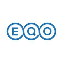 eqo letter logo ontwerp op zwarte achtergrond. eqo creatieve initialen brief logo concept. eqo-letterontwerp. vector