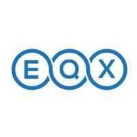 eqx brief logo ontwerp op zwarte achtergrond. eqx creatieve initialen brief logo concept. eqx brief ontwerp. vector