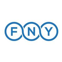 fny brief logo ontwerp op zwarte achtergrond. fny creatieve initialen brief logo concept. fny brief ontwerp. vector