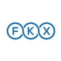 fkx brief logo ontwerp op zwarte achtergrond. fkx creatieve initialen brief logo concept. fkx brief ontwerp. vector