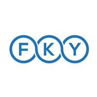 fky brief logo ontwerp op zwarte achtergrond. fky creatieve initialen brief logo concept. fky letterontwerp. vector