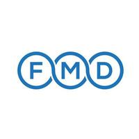 fmd brief logo ontwerp op zwarte achtergrond. fmd creatieve initialen brief logo concept. fmd brief ontwerp. vector