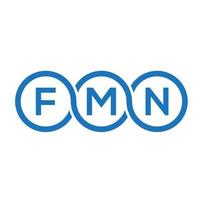 fmn brief logo ontwerp op zwarte achtergrond. fmn creatieve initialen brief logo concept. fmn brief ontwerp. vector