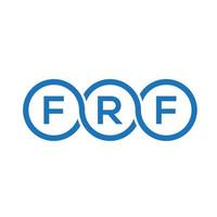 frf brief logo ontwerp op zwarte achtergrond. frf creatieve initialen brief logo concept. frf brief ontwerp. vector