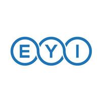 eyi brief logo ontwerp op zwarte achtergrond. eyi creatieve initialen brief logo concept. eyi brief ontwerp. vector